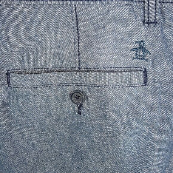 The Orginial Penguin by Munsing wear chambray straight-leg pants 34x 32 - Picture 6 of 9